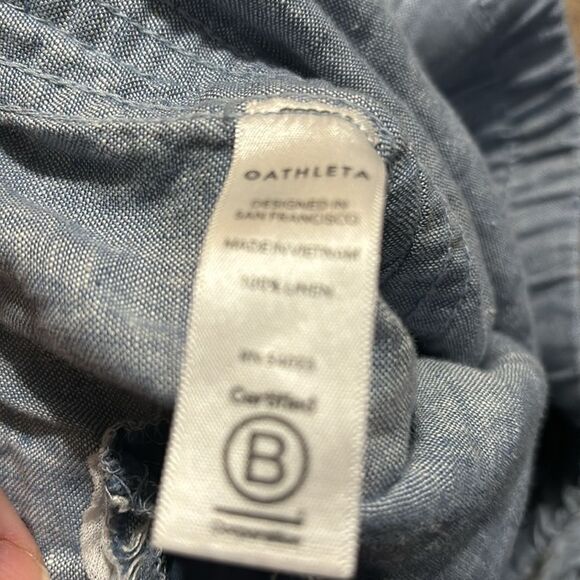 Athleta Cabo linen jogger women’s 8 blue gray pants vacation capsule resort - Picture 6 of 6